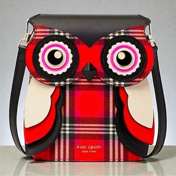 kate spade Handbags - Kate Spade Blinx Plaid 3d Owl Crossbody